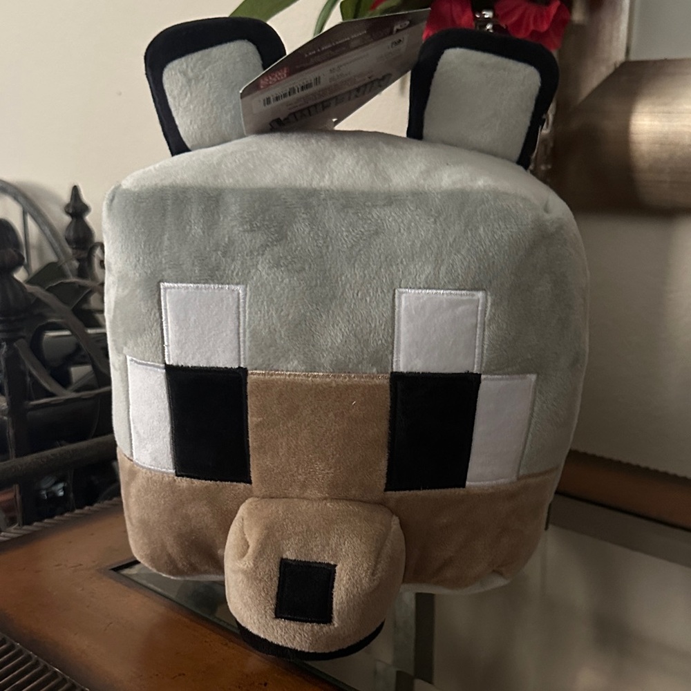 Minecraft Wolf Plush Backpack